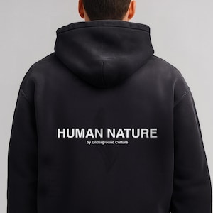 PREMIUM Human Nature Heavyweight Sunfade Oversized Hoodie, Streetwear Hoodie 2025, High Quality Hoodie, French Terry, Vintage Wash, Faded