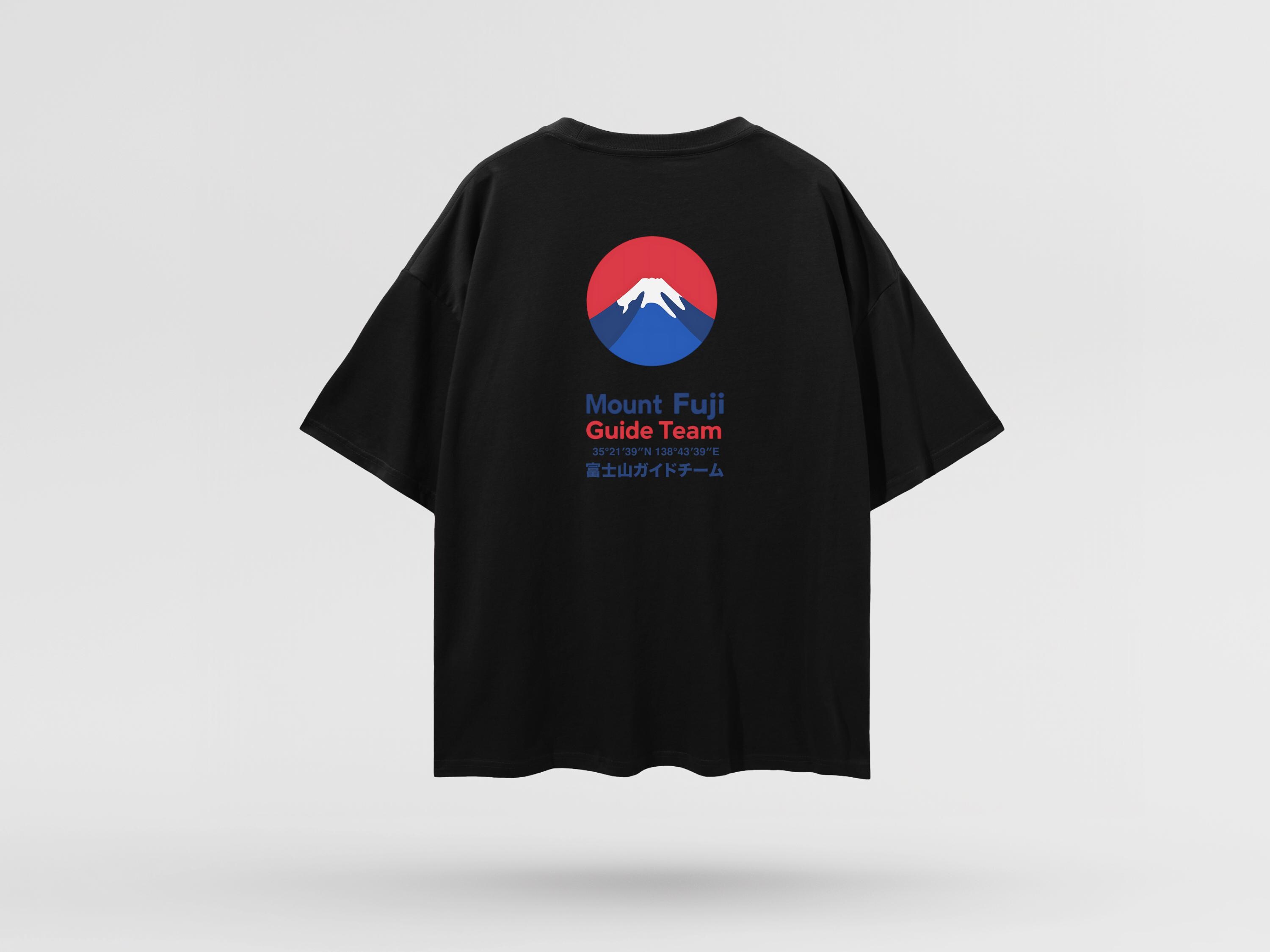 富士山ガイドチーム オーバーサイズ ディープドロップショルダーT