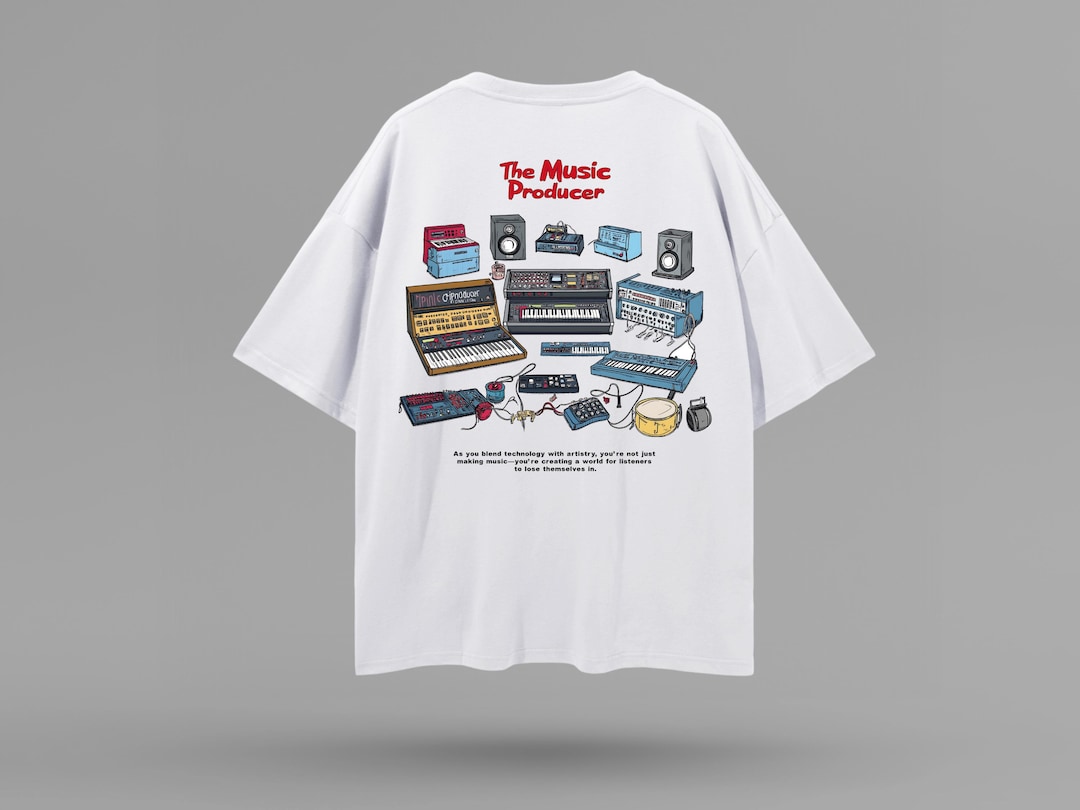 The Music Producer Oversize Deep Drop Shoulder Tee, Dj Sound Engineer ...