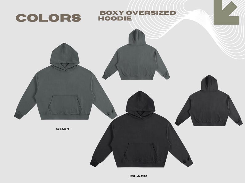 boxy oversized hoodie, black hoodie, streetwear hoodie, cropped hoodie, sweatshirt, training sweater, gym hoodie, blank hoodie, no print,