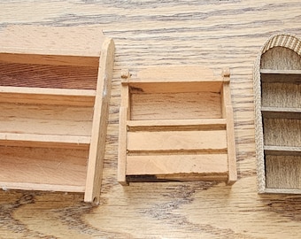 Group of Miniature Wooden Doll House Furniture Circa 1990s #7