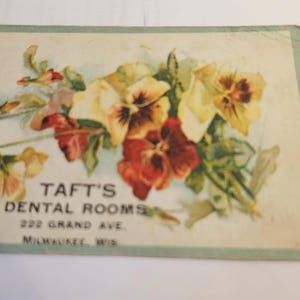 Antike Werbeaufbewahrungskarte Taft's Denim Zimmer Milwaukee #2