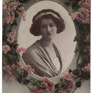 Antike farbige Schwester Geburtstag Postkarte #855