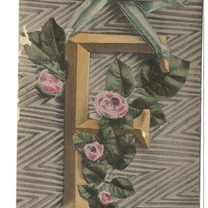 Carte postale couleur ancienne de l'amitié n° 829 « F » de 1910