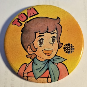 Vintage 1978 Captain Flam (Kapitan Przyszłość) Serial animowany Pinback Button #995 "Tom"