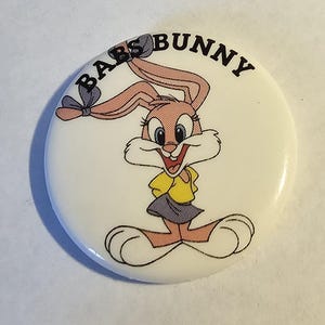 1990s Tiny Toon Adventures Babs Bunny Cartoon Pinback Button #1621