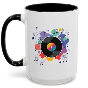 Vinyl Record Mug, Coffee Mug, Vinyl Record Gift, Vinyl Record Gifts, Vinyl Collector Mug, Gift For Him, Music Lover Mug, Music Mug