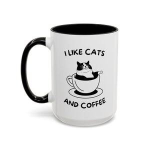 i like cat and coffee, cat mug, coffee mug, funny cat mug, coffee lover, cat lover