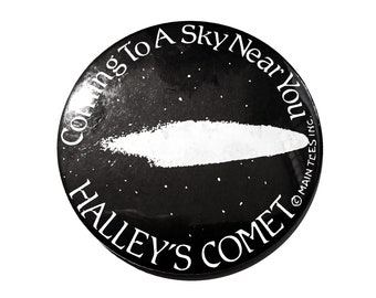 Vintage Halley's Comet Pinback Button 1986