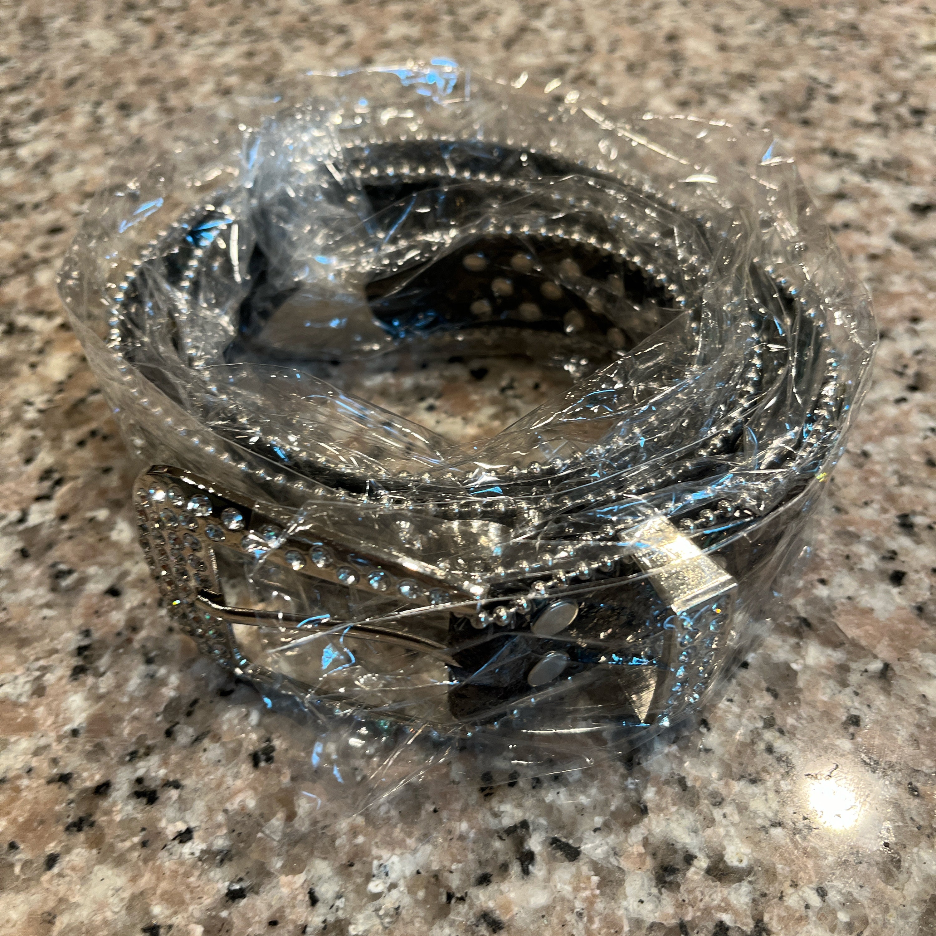 rhinestone studded belt