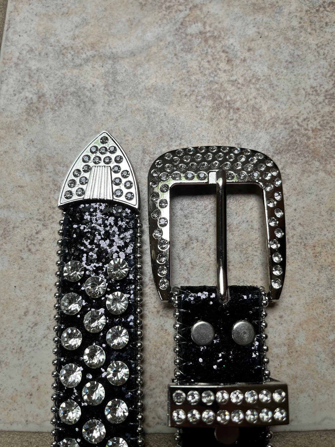 rhinestone studded belt