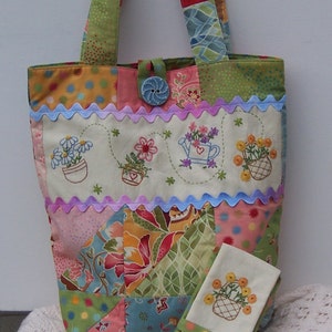 Flowerpots Tote pdf pattern