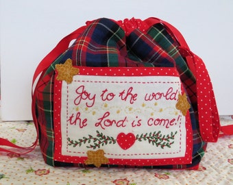 Joy to the World Project Bag - pdf pattern