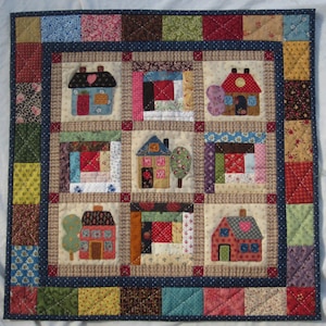 Small Houses quilt pdf pattern