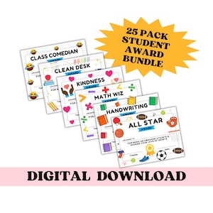 End of Year Class Award Certificates | 25 Total Student Awards Teacher Supplies Elementary Superlatives Super Kids Day