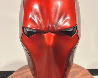 Red hood helmet