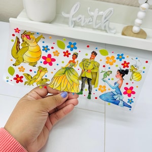 Princess UVDTF Cup wrap, Ready to apply, High Quality, Libbey Cup Wraps, Easy application, Transfer, Glass Can Wraps, Waterproof