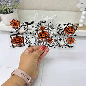 Halloween Card, UVDTF Cup wrap, Ready to apply, High Quality, Libbey Cup Wraps, Easy application, Transfer, Glass Can Wraps, Waterproof,