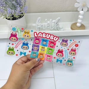 Funny Cartoon UVDTF Cup wrap, Ready to apply, High Quality, Libbey Cup Wraps, Easy application, Transfer, Glass Can Wraps, Waterproof