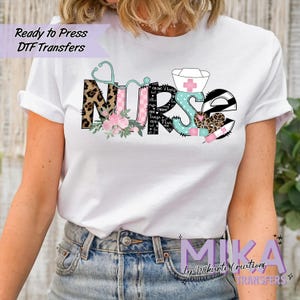 Nurse, Ready to Press DTF Transfers, Nurse DTF Transfer, Heat Press, Direct to Film Transfers, DTF Print, Heat Transfer
