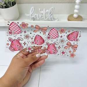 Easter Collage, UVDTF Cup wrap, Ready to apply, High Quality, Libbey Cup Wraps, Easter UV DTF, Transfer, Glass Can Wraps, Waterproof