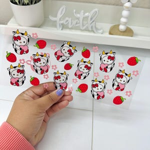 Cartoon UVDTF Cup wrap, Ready to apply, High Quality, Libbey Cup Wraps, Easy application, Transfer, Glass Can Wraps, Waterproof