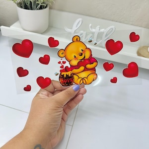 Valentine UV DTF Wrap, Ready to apply, High Quality, Libbey Cup Wraps, Easy application, Glass Can Wraps, Waterproof, Valentine&#39;s Day