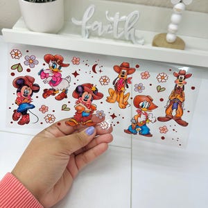 Cartoon UVDTF Cup wrap, Ready to apply, High Quality, Libbey Cup Wraps, Easy application, Transfer, Glass Can Wraps, Waterproof