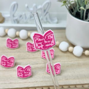 It&#39;s a Good Day to Read a Book Straw Topper, Tumblers Accessories, Straw Accessory, Cup Straw Cover, Accessories for Cup, Straw Charms