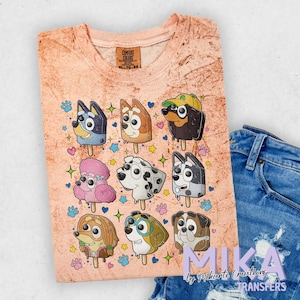 Dog Friends popsicle, Ready to Press DTF Transfers, DTF Transfer, Heat Press, Direct to Film Transfers, DTF Print, Ready to Press, Cartoon