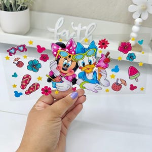 Cartoon UVDTF Cup wrap, Ready to apply, High Quality, Libbey Cup Wraps, Easy application, Transfer, Glass Can Wraps, Waterproof