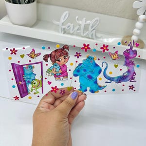 Cartoon UVDTF Cup wrap, Ready to apply, High Quality, Libbey Cup Wraps, Easy application, Transfer, Glass Can Wraps, Waterproof