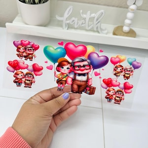Cartoon UVDTF Cup wrap, Ready to apply, High Quality, Libbey Cup Wraps, Easy application, Transfer, Glass Can Wraps, Waterproof
