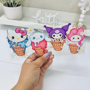 Cartoon UVDTF Cup wrap, Ready to apply, High Quality, Libbey Cup Wraps, Easy application, Transfer, Glass Can Wraps, Waterproof