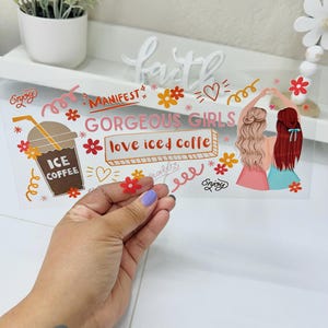 Gorgeous Girls, UVDTF Cup wrap, Ready to apply, High Quality, Libbey Cup Wraps, Girls UV DTF, Transfer, Glass Can Wraps, Waterproof