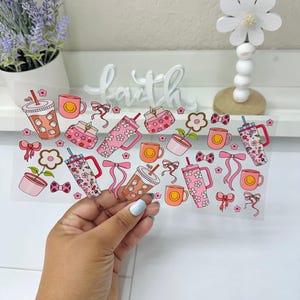 Girls Things, UVDTF Cup wrap, Ready to apply, High Quality, Libbey Cup Wraps, UV DTF, Transfer, Glass Can Wraps, Waterproof