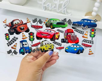 Cartoon UVDTF Cup wrap, Ready to apply, High Quality, Libbey Cup Wraps, Easy application, Transfer, Glass Can Wraps, Waterproof