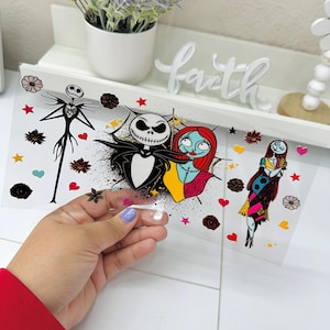 Jack UVDTF Cup wrap, Ready to apply, High Quality, Libbey Cup Wraps, Easy application, Transfer, Glass Can Wraps, Waterproof,, Spooky