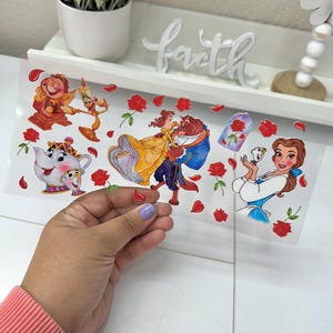 Princess UVDTF Cup wrap, Ready to apply, High Quality, Libbey Cup Wraps, Easy application, Transfer, Glass Can Wraps, Waterproof