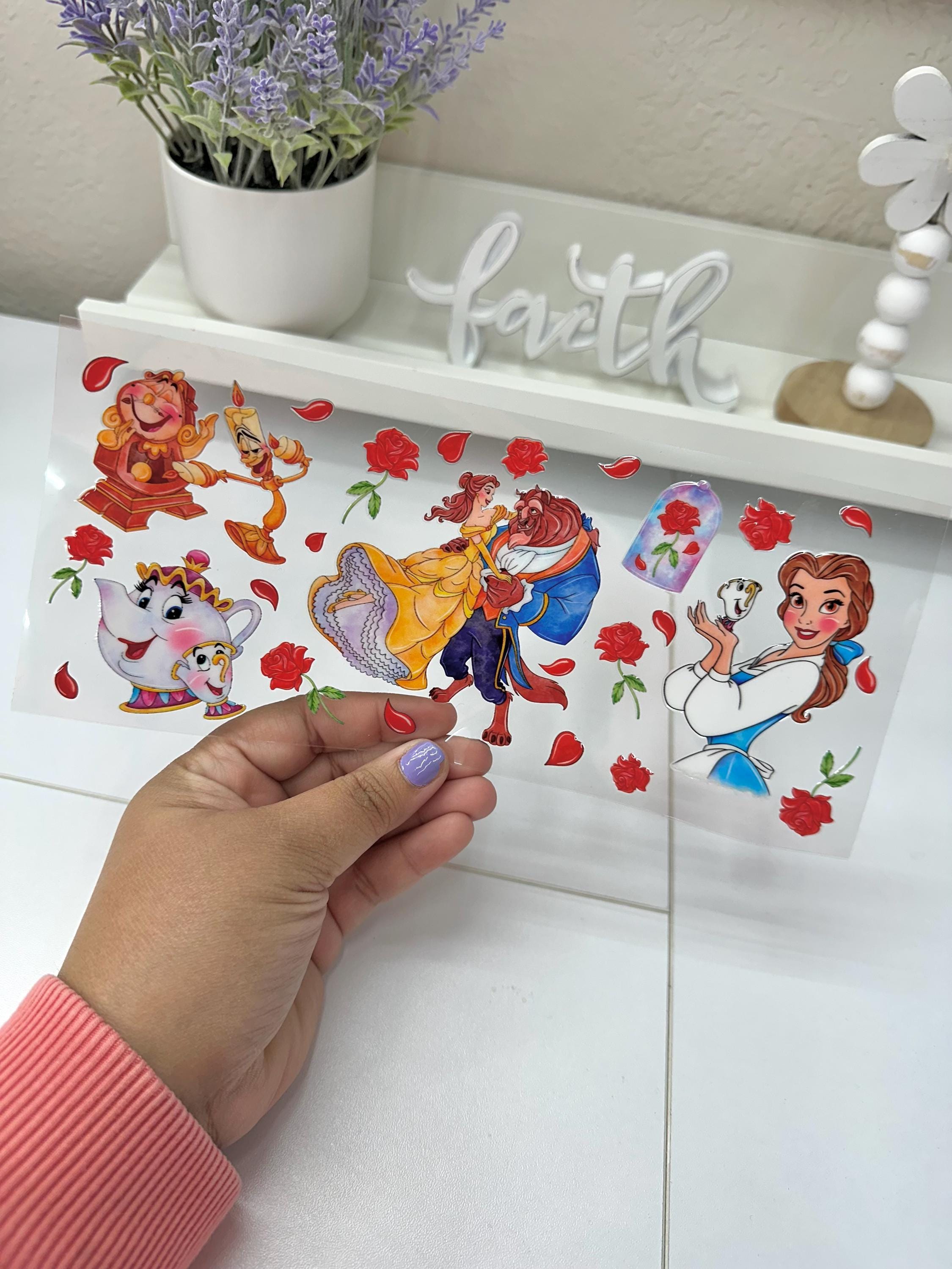 Princess UVDTF Cup wrap, Ready to apply, High Quality, Libbey Cup Wraps, Easy application, Transfer, Glass Can Wraps, Waterproof