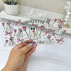 Chostette, UVDTF Cup wrap, Ready to apply, High Quality, Libbey Cup Wraps, Coquette UV DTF, Transfer, Glass Can Wraps, Waterproof, Spooky