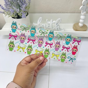 Colorful Cartoon UVDTF Cup wrap, Ready to apply, High Quality, Libbey Cup Wraps, Easy application, Transfer, Glass Can Wraps, Waterproof