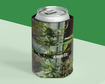 Can and Bottle Coolers - Smelt it, Dealt It - White Accent - Funky Can Coolers