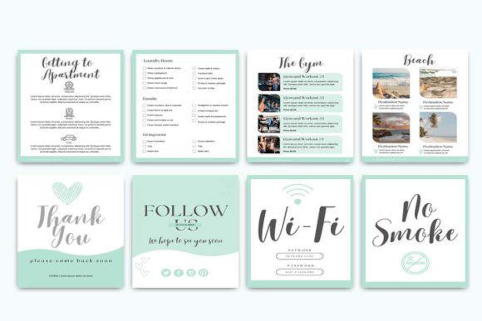 Airbnb Welcome Book Template, Airbnb Welcome Guide Editable in Canva ...