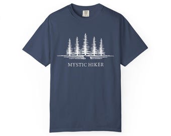 Mystic Hiker T-shirt, Outdoor Nature Shirt, Adventure Tee, Mountain Lover Gift, Boho Graphic Top
