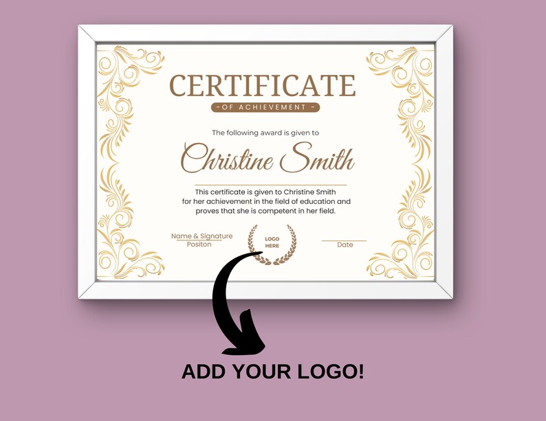 Certificate Template of Appreciation Achievement Completion Thank You ...
