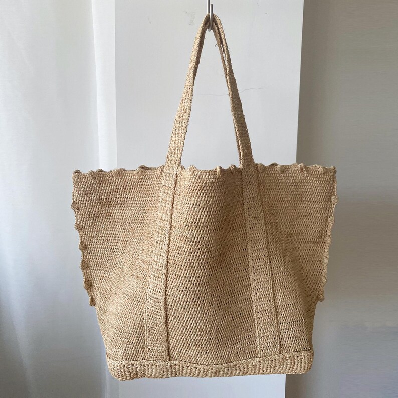Large Raffia Tote Bag, Woven Straw Bag, Women's Handbag, Beach Bag - Etsy