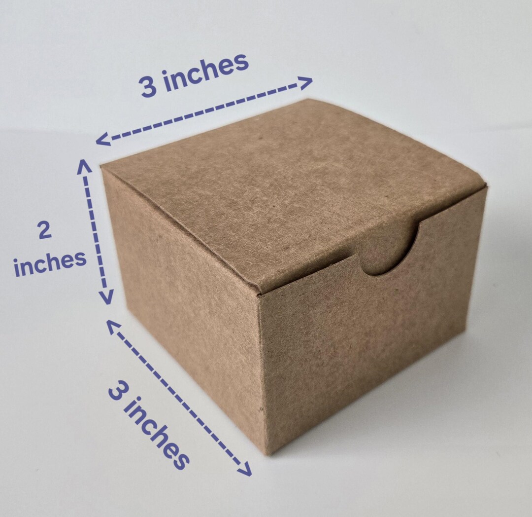 Kraft Box, 3 X 3 X 2 Inches, Gift Box, Solid Kraft Natural Box, Lot of ...