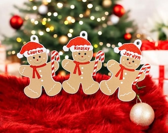 Personalised Gingerbread Christmas Bauble: 3D Printed Gingerbreadman Tree Decoration