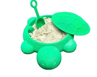 3D Printed Turtle Sandbox for Dolls: Pretend Play Set